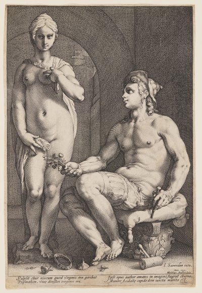 Pigmalión y Galatea de Hendrick Goltzius