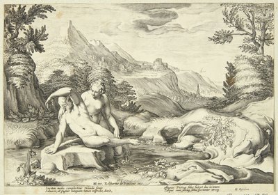 Salmacis y Hermafrodito de Hendrick Goltzius