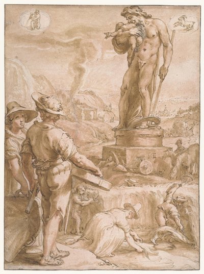 Saturnus
Zeven planeten (título de la serie) de Hendrick Goltzius