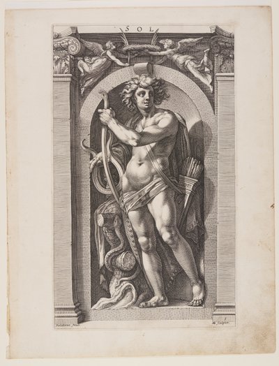 Sol, de Ocho dioses paganos de Hendrick Goltzius