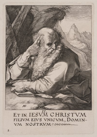 San Andrés, de Cristo, los Apóstoles y San Pablo con el Credo de Hendrick Goltzius