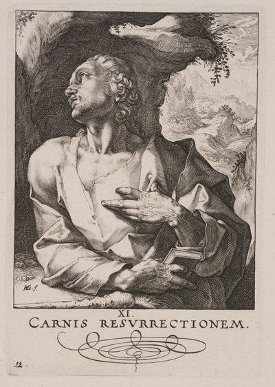 San Judas Tadeo, de Cristo, los Apóstoles y San Pablo con el Credo de Hendrick Goltzius