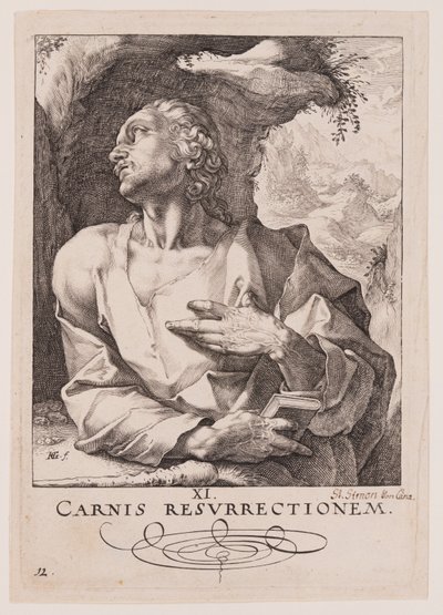 San Judas Tadeo, de Cristo, los Apóstoles y San Pablo con el Credo de Hendrick Goltzius