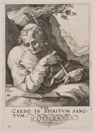 San Mateo, de Cristo, los Apóstoles y San Pablo con el Credo de Hendrick Goltzius