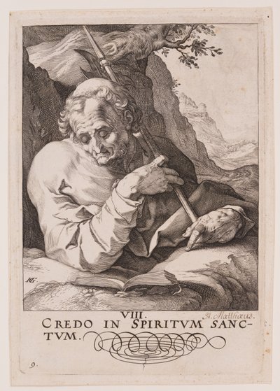 San Mateo, de Cristo, los Apóstoles y San Pablo con el Credo de Hendrick Goltzius