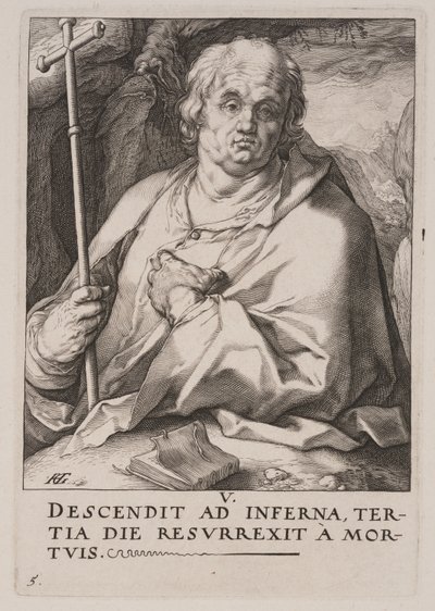 San Felipe, de Cristo, los Apóstoles y San Pablo con el Credo de Hendrick Goltzius