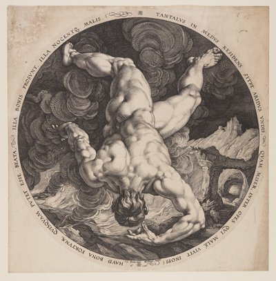 Tántalo, de Los Cuatro Desgraciados de Hendrick Goltzius