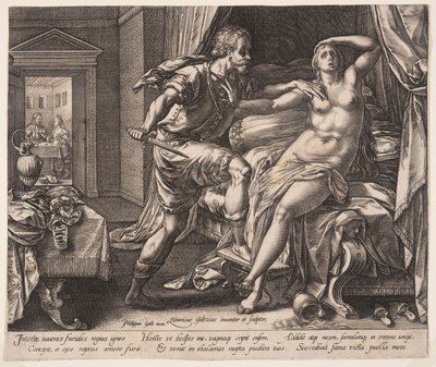 Tarquinio y Lucrecia, de La historia de Lucrecia de Hendrick Goltzius