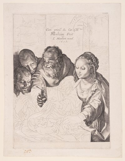 Adoración de los pastores de Hendrick Goltzius