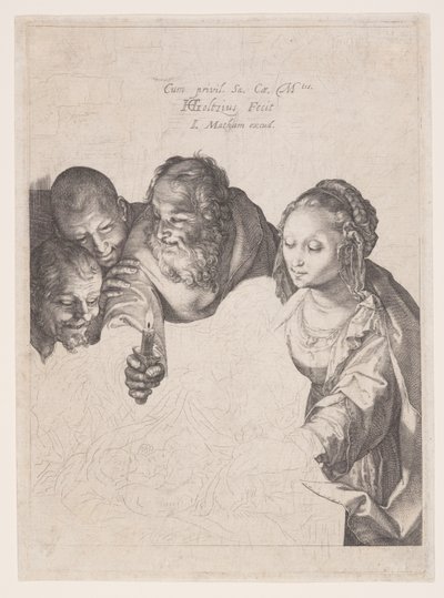 Adoración de los pastores de Hendrick Goltzius