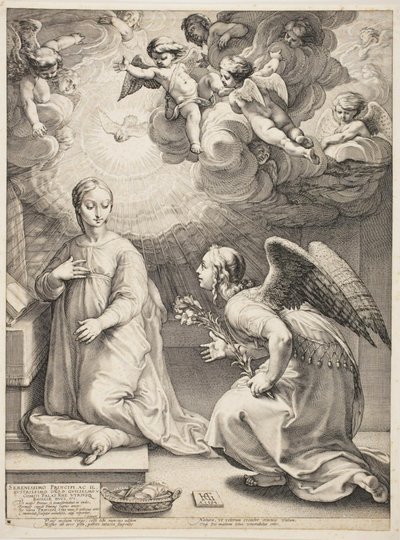 La Anunciación de Hendrick Goltzius