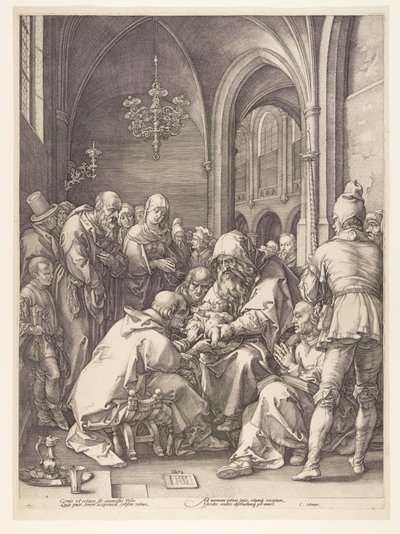 La circuncisión, de El nacimiento y los primeros años de la vida de Cristo de Hendrick Goltzius