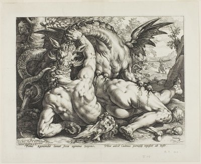 El dragón devorando a los compañeros de Cadmo de Hendrick Goltzius