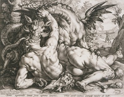 El dragón devorando a los compañeros de Cadmo de Hendrick Goltzius