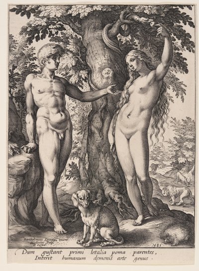 La caída del hombre de Hendrick Goltzius
