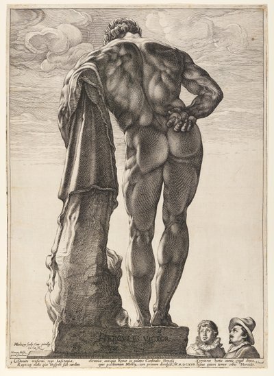 El Hércules Farnesio, de Tres famosas estatuas antiguas de Roma de Hendrick Goltzius