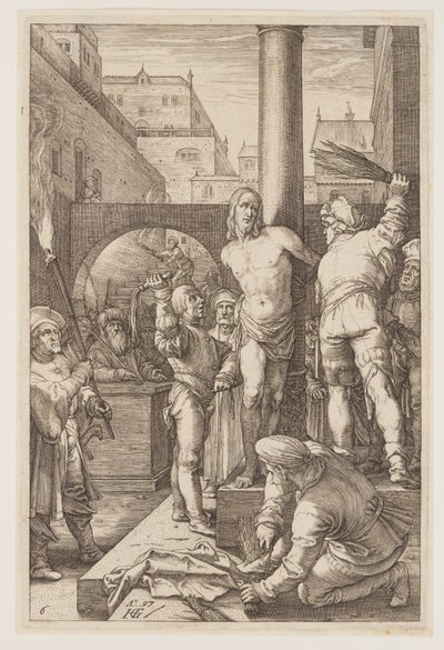 La Flagelación, de La Pasión de Hendrick Goltzius