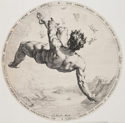 Los cuatro desgraciados - Faetón de Hendrick Goltzius