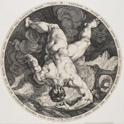 Los Cuatro Desgraciados - Tántalo de Hendrick Goltzius