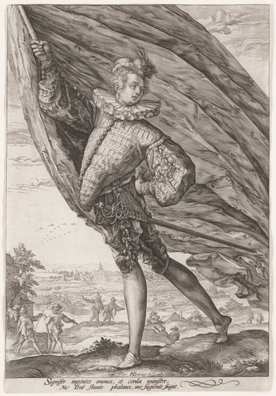 El gran portaestandarte de Hendrick Goltzius