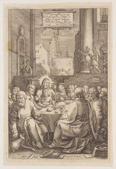 La Última Cena, de La Pasión de Hendrick Goltzius