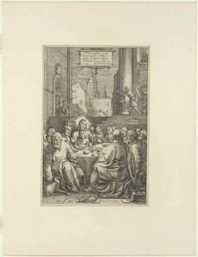 La Última Cena, lámina uno de La Pasión de Cristo de Hendrick Goltzius