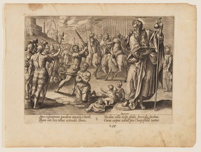El martirio de Santiago el Mayor, de El martirio de Cristo y de los Apóstoles de Hendrick Goltzius