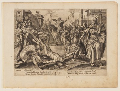 El martirio de San Pedro, de El martirio de Cristo y de los Apóstoles de Hendrick Goltzius