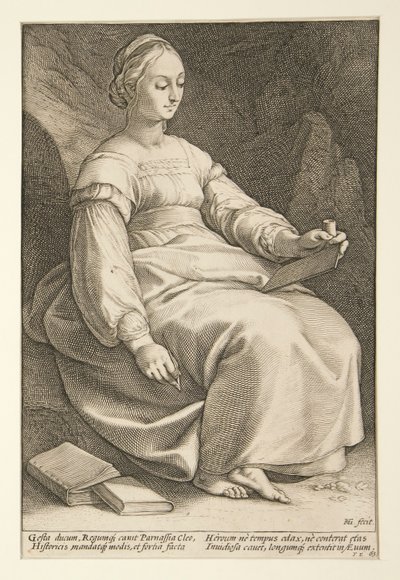 Las Nueve Musas: Clio, #4 en una serie de 9 de Hendrick Goltzius