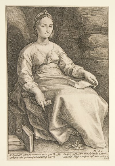 Las Nueve Musas: Melpomene, #3 en una serie de 9 de Hendrick Goltzius