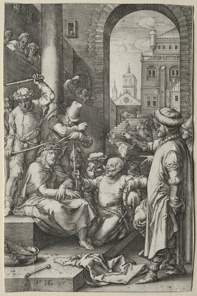 La Pasión: La coronación de espinas de Hendrick Goltzius