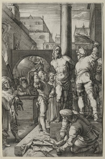 La Pasión: La flagelación de Hendrick Goltzius