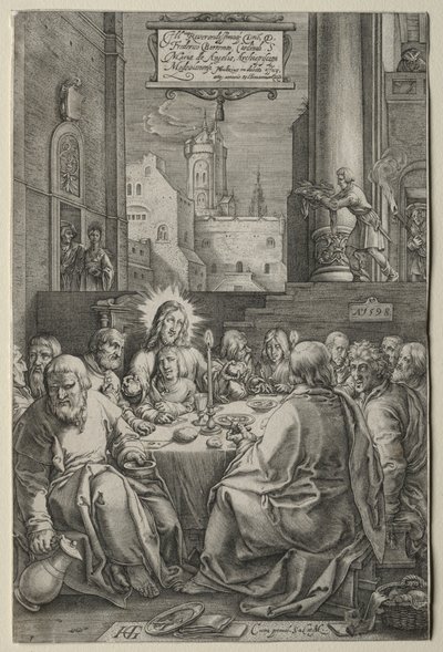 La Pasión: La última cena de Hendrick Goltzius