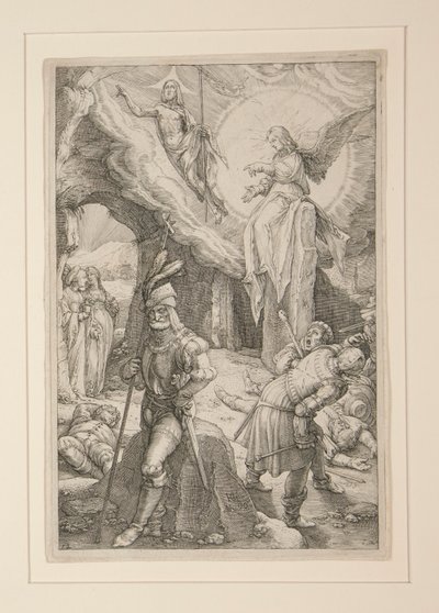 La Resurrección, de La Pasión, #12 en una serie de 12 grabados de Hendrick Goltzius
