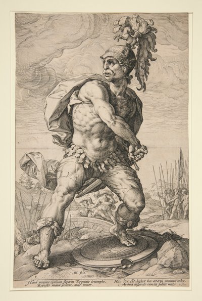 Los héroes romanos: Titus Manlius Torquatus de Hendrick Goltzius
