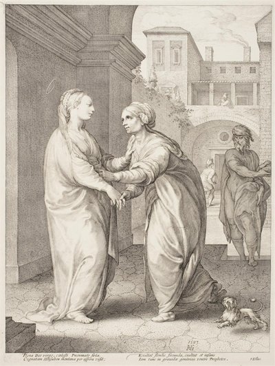 La visitación de Hendrick Goltzius