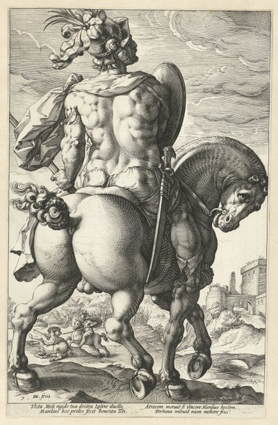 Tito Manlio Los héroes romanos (título de la serie) de Hendrick Goltzius