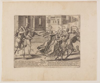 A cada cual lo suyo, de Litis Abusus (Los abusos de la ley) de Hendrick Goltzius