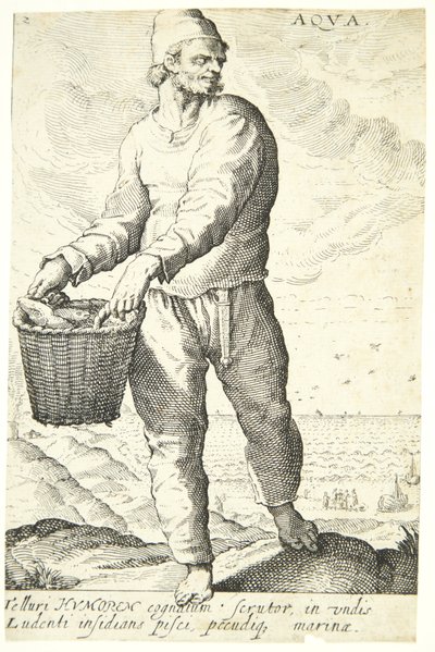 Agua (Aqua) de Hendrick Goltzius