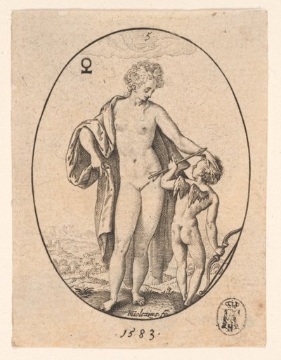 Venus y Cupido de Hendrick Goltzius