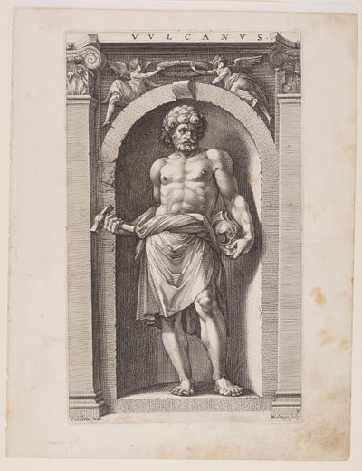 Vulcanus, de Ocho dioses paganos de Hendrick Goltzius