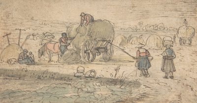 Campesinos cargando heno, ca. 1620s de Hendrick. Hendrick Avercamp,Avercamp