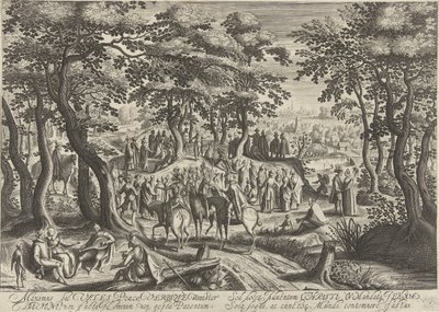 Juan el Bautista predica a la multitud de Hendrick Hondius (I)