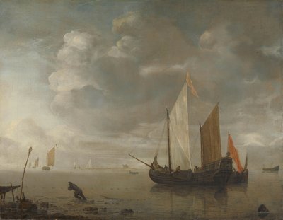 Mar en calma de Hendrick Jacobsz. Dubbels