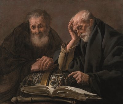 Demócrito y Heráclito, c. 1619-20 (óleo sobre lienzo) de Hendrick Jansz Terbrugghen