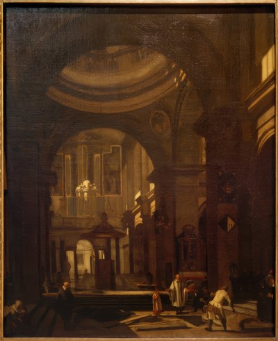 Interior de una iglesia de cúpula católica de Hendrick Jurianesz van Streek