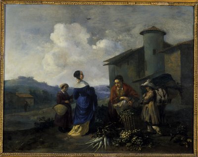 Vendedora de verduras de Hendrick Mommers