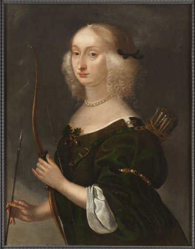 María Eleonora de Brandeburgo, reina consorte de Suecia y Finlandia (detalle) de Hendrick Munnichhoven