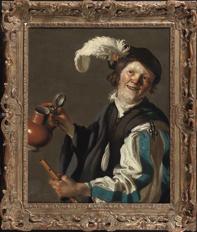 Un niño sosteniendo una flauta y una jarra de Hendrick Jansz Terbrugghen