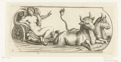 Europa en un carro Nouveau Livre des Dieux et Deeßes De la Marine Bouckje of Sea Gods and Goddesses (título de la serie) de Hendrick de Keyser (I)